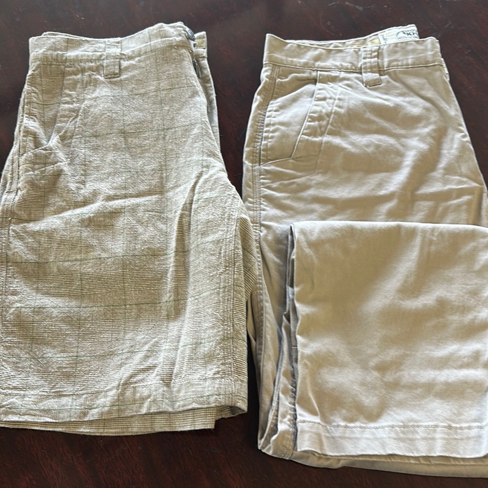 2 new pairs of mountain khaki shorts and pants. 32x10 and 32x30